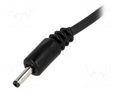 Cable; 2x1mm2; wires,DC 1,3/3,5 plug; straight; black; 1.5m BQ CABLE DC.CAB.0610.0150