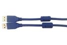 USB CABLE, 3.0, A-A PLUG, 1M, BLU MC002476