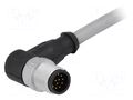 Connector: M12; plug; male; PIN: 12; angled 90°; cables; 1.5m HARTING 21348600C79015