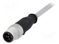 Connector: M12; plug; male; PIN: 5; straight; cables; 7.5m HARTING 21348400585075