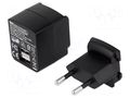 Power supply: switching; mains,plug-in; 5VDC; 2.4A; 12W; 75% SUNNY ZSI5/2.4A-USB-MP