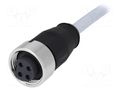 Connector: 7/8"; plug; 10m; female; PIN: 4; straight; with lead; PVC HARTING 21349700495100