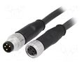 Cable: for sensors/automation; PIN: 4; 5m; plug; M8 male,M8 female HARTING 21348081489050