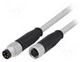 Cable: for sensors/automation; PIN: 4; 1m; plug; PVC HARTING 21348081481010