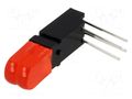 LED; in housing; No.of diodes: 2; red; 20mA; Lens: red,diffused; 50° MENTOR 1803.2231