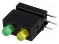LED; in housing; 3mm; No.of diodes: 2; green/yellow; 20mA MENTOR 1801.8731