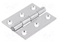 Hinge; Width: 40mm; zinc-plated steel; natural; H: 50mm; Holes no: 6 RST ROZTOCZE 3.ST48.001