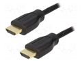 Cable; HDMI plug,both sides; PVC; Len: 5m; black; HDMI 1.4 LOGILINK CH0039