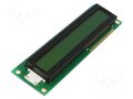Display: LCD; alphanumeric; STN Positive; 16x1; 122x33x14mm; LED DISPLAY ELEKTRONIK DEM16103SYH-LY