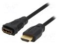 Cable; HDMI socket,HDMI plug; HDMI 1.4; 1m; black LOGILINK CH0059