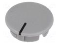 Cap; ABS; grey; push-in; Pointer: black; round OKW A4123108
