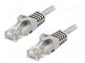 Patch cord; U/UTP; 5e; CCA; grey; 5m; RJ45 plug,both sides LOGILINK CP1072U