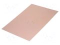 Laminate; FR4,fiberglass,epoxy resin; 0.6mm; L: 420mm; W: 297mm SOLDER PEAK LAM297X420ED0.6