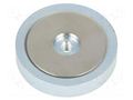 Magnet: permanent; neodymium; 500N; Ø: 40mm; H: 8mm; steel ELESA+GANTER GN50.5-ND-40