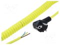 Cable; 3x0.75mm2; CEE 7/7 (E/F) plug angled,wires; PUR; coiled LAPP LAPP-73220852