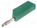 Connector: 4mm banana; plug; 24A; green; non-insulated AXIOMET LASNWS-GN