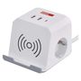 Extension power adaptor cube 2 m / 2 sockets / white / 2×USB-A+1×USB-C+Qi / 1.5 mm2, EMOS P0222CQ