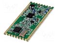Module: RF; FM transceiver; FSK; 433.92MHz; SPI; -120dBm; 3.3÷6VDC HOPE MICROELECTRONICS RFM23BP-433-S2