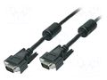 Cable; D-Sub 15pin HD plug,both sides; black; 1.8m LOGILINK CV0001
