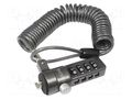 Security wire; black; Features: cipher security; 1.8m LOGILINK NBS004