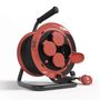 Rubber Extension Cord Reel – 4 sockets, 25m, 1.0mm2, IP44, EMOS P084256