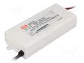 Power supply: switching; LED; 60W; 15÷25VDC; 2400mA; 180÷295VAC MEAN WELL PCD-60-2400B