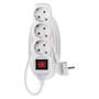 Extension Cord 2 m / 3 sockets / switch / white / PVC / 1 mm2, EMOS P1322
