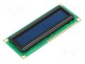 Display: OLED; alphanumeric; 16x2; Dim: 80x36x10mm; yellow; PIN: 16 DISPLAY ELEKTRONIK DEP16201-Y