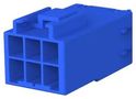 RCPT HOUSING, 6POS, PA 6.6, BLUE 179466-6