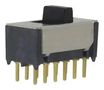 SLIDE SWITCH, DPDT, 0.02A, 20V, TH 1-1437579-9
