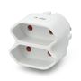 Splitter 2 flat sockets AC 230V 2,5A - Vorel 72400 - white TOY-12787 5906083724008