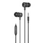 Foneng EP200 wired, in-ear headphones, mini jack (black), Foneng EP200 Black