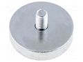 Magnet: permanent; neodymium; 350N; Ø: 32mm; H: 7mm; steel; steel ELESA+GANTER GN50.3-ND-32-M6