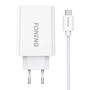 Fast charger Foneng 1x USB EU43 10.5W+ USB Type C cable, Foneng EU43 Type-C