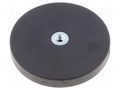 Magnet: permanent; neodymium; 180N; Ø: 66mm; H: 8.5mm; Int.thread: M6 ELESA+GANTER GN51.5-ND-66