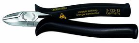 Side cutters, 145 mm, dissipative black handguards 3-133-13