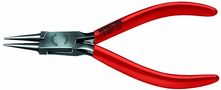 Round nose pliers, 120 mm, short jaws, burnished, orange insulation 3-931-12