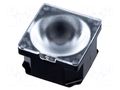 LED lens; square; transparent; 15÷34°; Colour: black; H: 13.1mm LEDIL CA11355