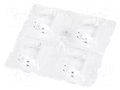 LED lens; square; transparent; H: 6mm; Body dim: 50x50mm LEDIL C12362