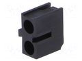 LED housing; 3mm; polyamide; angular; black; No.of diodes: 2 FIX&FASTEN FIX-LED-6302