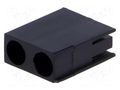 LED housing; 3mm; polyamide; angular; black; UL94V-2; H: 9.65mm FIX&FASTEN FIX-LED-323