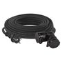 Extension Cord 25 m / 2 sockets / black / rubber / 230 V / 1.5 mm2, EMOS P0604 8592920069813