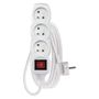 Extension Cord 3 m / 3 sockets / switch / white / PVC / 1 mm2, EMOS P1313 8595025301451