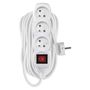 Extension Cord 10 m / 3 sockets / switch / white / PVC / 1.5 mm2, EMOS P1310R 8592920016466