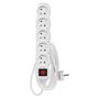 Extension Cord 3 m / 5 sockets / switch / white / PVC / 1 mm2, EMOS P1513 8595025301550