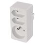 Multiple Socket 2× rectangular + 1× round, white, EMOS P0025 8595025372574