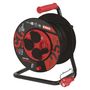 Rubber Extension Cord Reel 25 m / 4 sockets / black / rubber-neoprene / 230V / 2,5mm2, EMOS P084253 8592920036716
