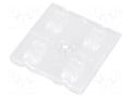 LED lens; square; transparent; H: 5.18mm; Body dim: 50x50mm LEDIL C13936