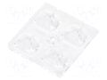 LED lens; square; transparent; H: 7.1mm; Body dim: 50x50mm LEDIL C13299