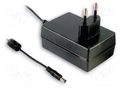 Power supply: switching; mains,plug-in; 5VDC; 3A; 15W; Out: 5,5/2,1 MEAN WELL GSM18E05-P1J